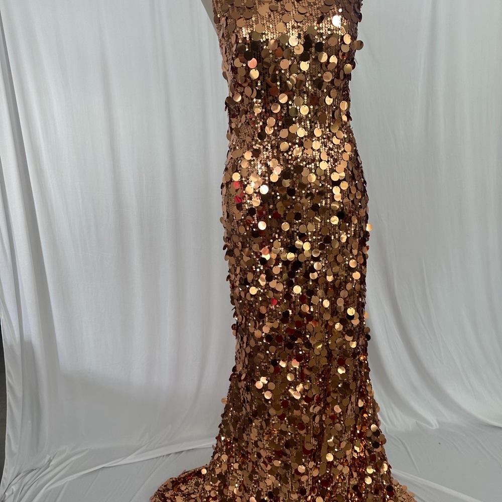 Sequin Gold Evening Gown